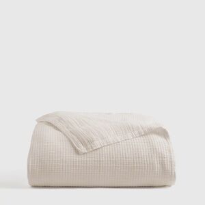 Quince King Organic Cotton Cream Coverlet Blanket